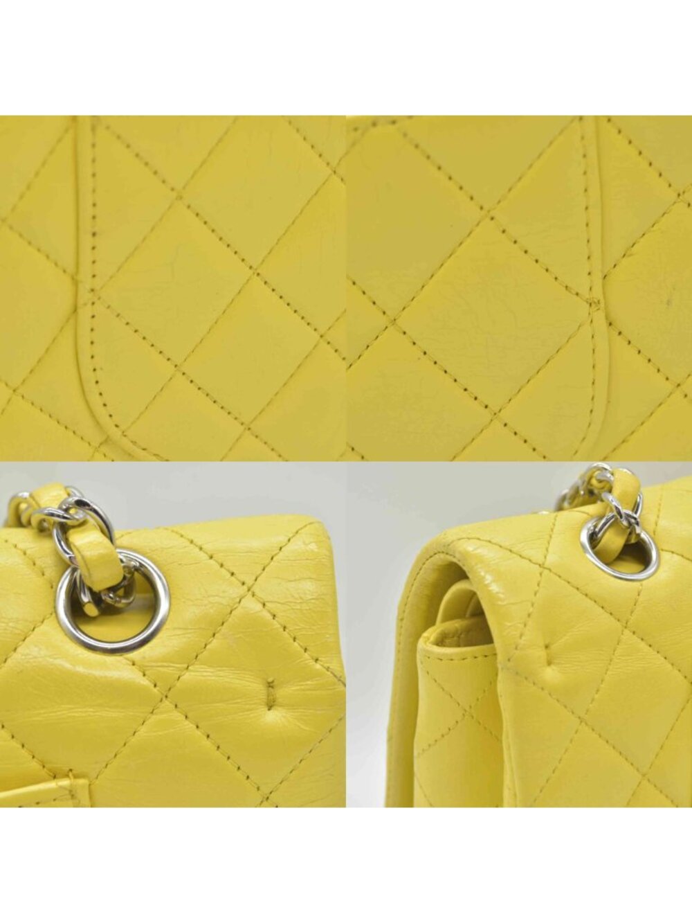 $11300 2010 Chanel Lambskin Quilted Medium Double Flap Yellow - Picture 5 of 10